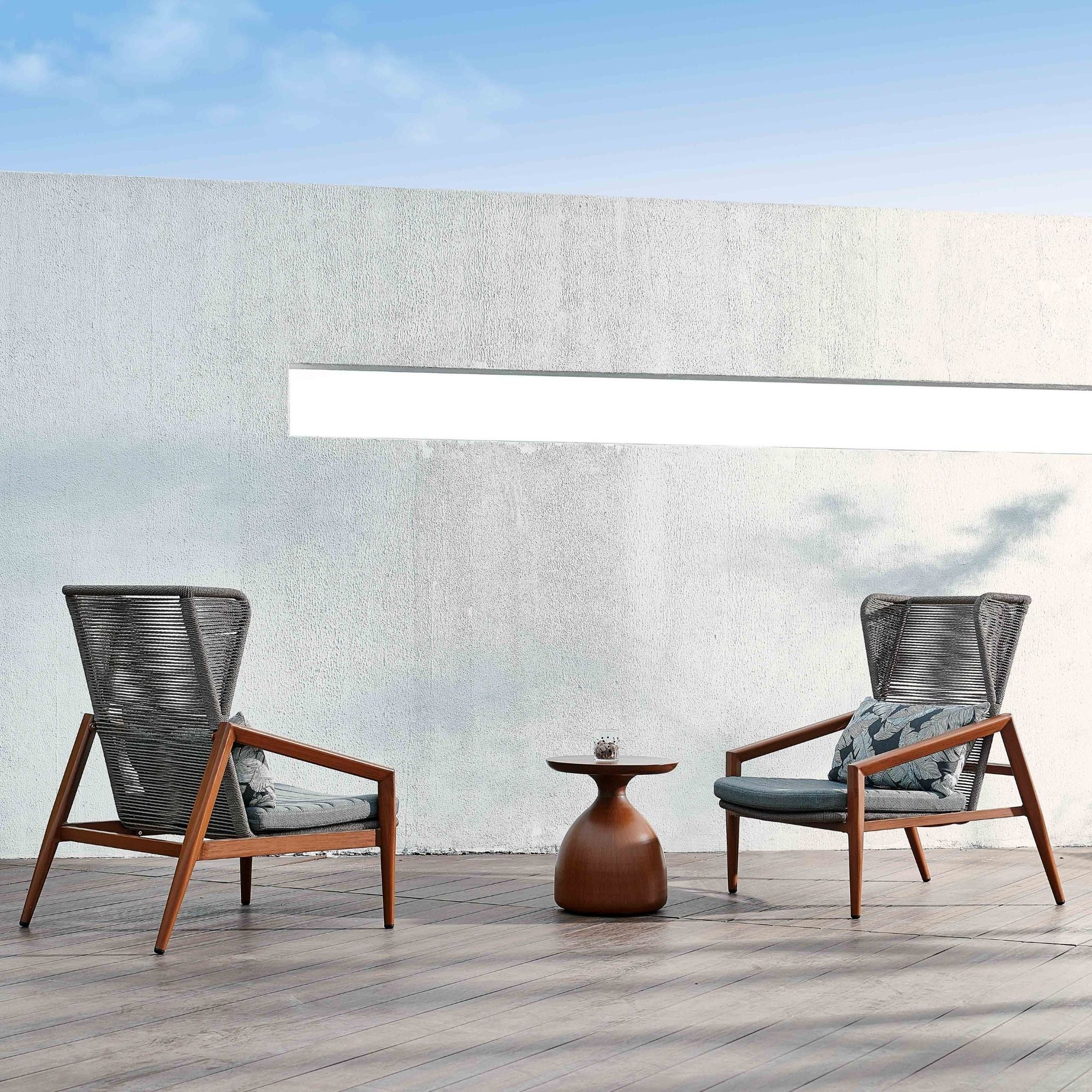 Juego De Balcón Terraza Mykonos 1-1 Cuerpos Con Mesa de Centro